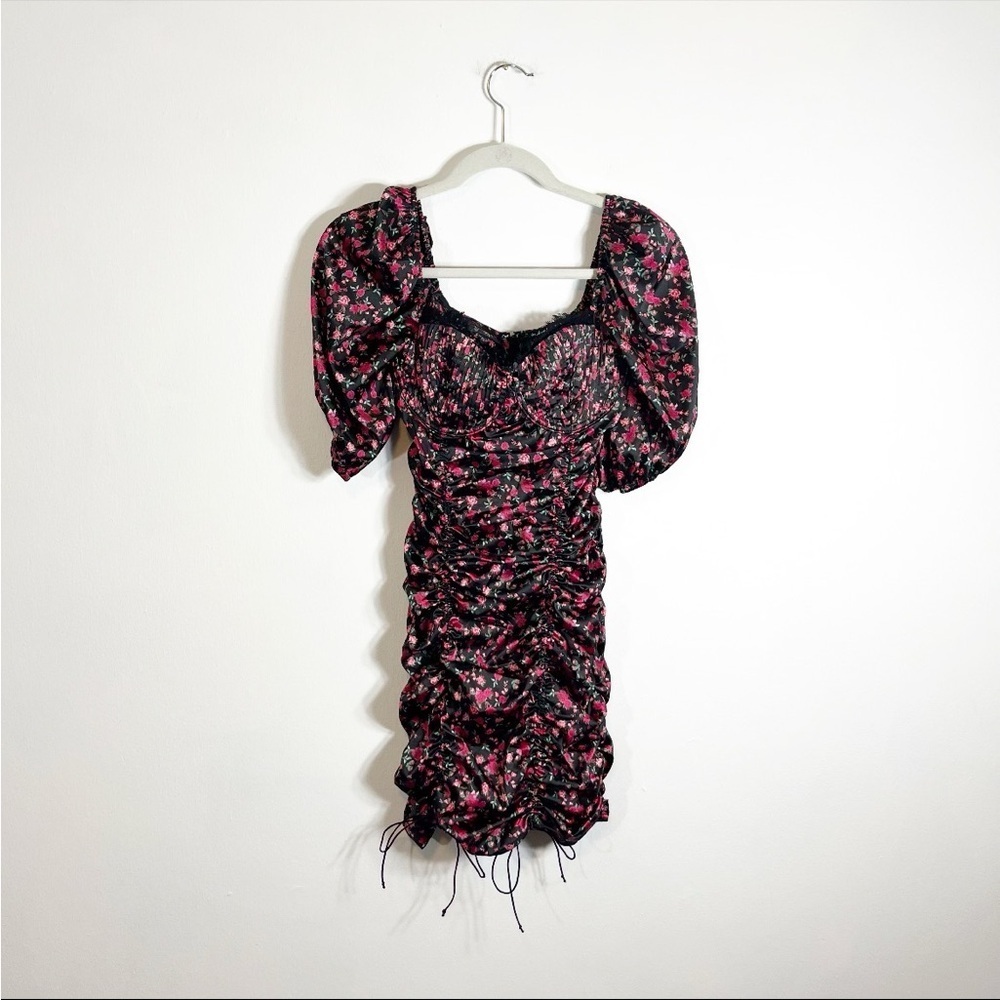 For Love and Lemons Melrose Dress Floral Black Mini - Picture 7 of 9